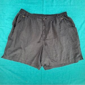Elisabeth by Liz Claiborne Black Linen Women’s Shorts Plus Size 22